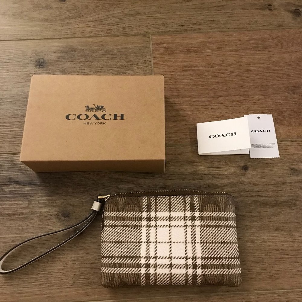 Coach Brown Wristlet